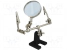 PCB holder with magnifying glass; 60mm