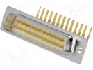 D-Sub; PIN: 25; gniazdo; męskie; bez osłony,standard 9,4mm; THT