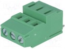 Klemmleiste; 5,08mm; mit 90°-Winkel; 2,5mm2; Wege:3; 24A; H:25,2mm