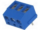 Listwa zaciskowa; 5mm; proste; 2,5mm2; tory:3; cynowany; 24A; H:9mm