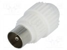 Plug; coaxial 9.5mm (IEC 169-2); male; straight; for cable