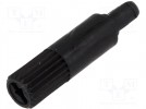 Knob; shaft knob; black; h:18.7mm; Application: CA14; B:11.7mm