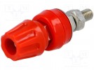 Socket; 4mm banana; 50A; 60VDC; red; Mounting: screwed; 57mm