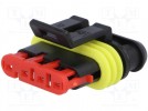 Connector: wire-wire; Superseal 1.5; plug; female; PIN:4; IP67