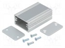 Obudowa: z panelem; AKG; X: 33mm; Y: 50mm; Z: 20mm; aluminium; szary