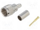 Plug; UHF mini; male; straight; RG58; crimped; for cable