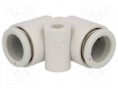 Steckverbindung; 90° Winkel; -1÷10bar; Mat: Polypropylen