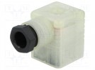 Connector: valve connector; plug; form A; 18mm; female; PIN:3; 8A