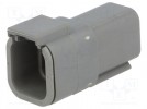 Connector: wire-wire; DTM; plug; male; PIN:6; IP69K; Locking: latch