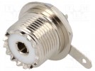 Socket; UHF (SO-239); female; straight; soldering