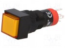 Schalter: Druck-; 2-stellig; SPDT; 0,5A/250VAC; 1A/24VDC; orange
