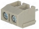 Klemmleiste; 5mm; mit 90°-Winkel; 1,5mm2; Wege:2; verzinnt; 16A
