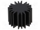 Heatsink; LED; Ø: 20mm; H: 15mm; 6.3K/W; black