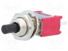 Schalter: Druck-; 1-stellig; SPST-NO; 1A/120VAC; 1A/28VDC; schwarz