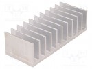 Radiator: geprägt; gerippt; L: 50mm; W: 124mm; H: 35mm; Aluminium; roh
