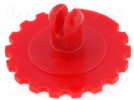 Knob; thumbwheel; red; Ø16mm; Application: PT15N