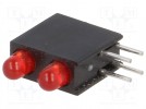 LED; im Gehäuse; rot; 3mm; Anz.Dioden: 2; 20mA; Linse: diffus,rot
