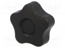 Pokrętło; Ø: 40mm; Gwint wew: M8; 18mm; H: 27mm; technopolimer PP