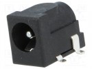 Socket; DC supply; male; 5,5/2,1mm; 5.5mm; 2.1mm; SMT; 3A