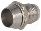 LED holder; 5mm; chromium; brass; concave; L2:10mm