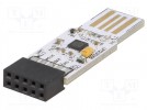 Module: USB; USB A, pin strips; PIN:10; 3Mbps; 2.54mm
