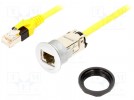 RJ45-Buchse; 22mm; IP20; Farbe: silber; Herst.-Serie: har-port