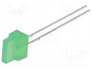 LED; rectangular; 1.8x7.05mm; yellow green; 100-150mcd; 30°; 20mA