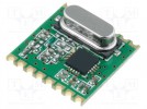 Modul: RF; FM Transceiver; FSK; 868MHz; SPI; -121dBm; 1,8÷3,6VDC