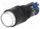 Schalter: Druck-; 1-stellig; SPDT; 0,5A/250VAC; 1A/24VDC; weiss