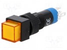 Schalter: Druck-; 1-stellig; SPDT; 0,5A/250VAC; 1A/24VDC; orange