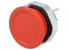 Switch: vandal resistant; 1-position; SPST-NO; 0.04A/24VAC; IP67