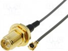 Kabel-adapter; I-PEX (u.FL), SMA-Reverse Polarity; Ømax:1,13mm