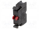 Element stykowy; NC; 6A/230VAC; 3A/24VDC; 22mm; do płyty czołowej
