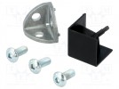 Kątownik; do profili; Szerokość rowka:5mm; aluminium