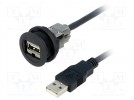 Gniazdo USB; 22mm; har-port; -25÷70°C; Ø22,3mm; IP20; Kolor: czarny