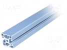 Konstruktionsrohr; Nutbreite:8mm; W:40mm; H:40mm; L:1m; Aluminium