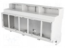 Gehäuse: für DIN-Schiene; MODULBOX; W:159,5mm; H:90mm; D:58mm