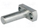 Podstawa montażowa; V: trzpień; D:12mm; W:16mm; H:39mm; stal; cynk