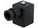 Connector: valve connector; plug; form A; 18mm; female; PIN:3; 2A