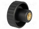 Pokrętło; Ø: 40mm; Gwint wew: M10; 13mm; H: 27mm; poliamid