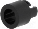 LED holder; 5mm; one-piece; black; UL94V-2; Mat: polyamide