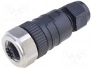 Connector: M12; male; PIN:4; straight; A code-DeviceNet / CANopen