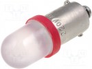 Lampka LED; czerwony; BA9S; 230VAC