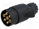 Steckverbinder: automotive; Stecker; PIN:7; 12VDC; für Leitungen