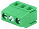 Listwa zaciskowa; 5mm; kątowe 90°; 1,5mm2; tory:3; cynowany; 17,5A