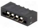 Connector: FFC (FPC); straight; PIN:4; NON-ZIF; THT; tinned; 20mΩ