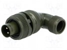 Connector: military; Series: DS/MS; plug; male; PIN:3; for cable