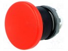 Switch: push-button; Stabl.pos: 1; 22mm; red; Illumin: none; IP66