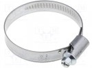 Opaska zaciskowa; skręcana; stal; Pokrycie: cynk; 40÷60mm