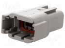 Connector: wire-wire; DTM; plug; male; PIN:8; IP69K; Locking: latch